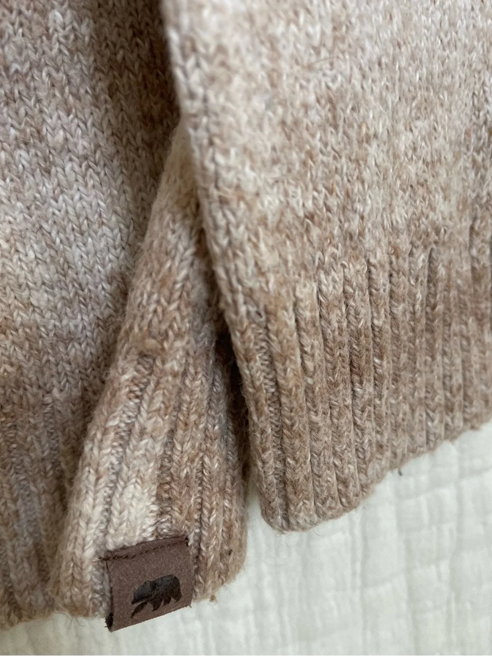 The Normal Brand Men's Ombre Striped Crewneck Sweater Tan Brown NWT L